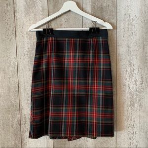 J. Crew Vintage Plaid Skirt 100% Wool